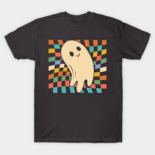 Retro Halloween Groovy Ghost T-Shirt